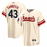 Angels 43 Patrick Sandoval Cream 2022 City Connect Cool Base Jersey Dzhi,baseball caps,new era cap wholesale,wholesale hats